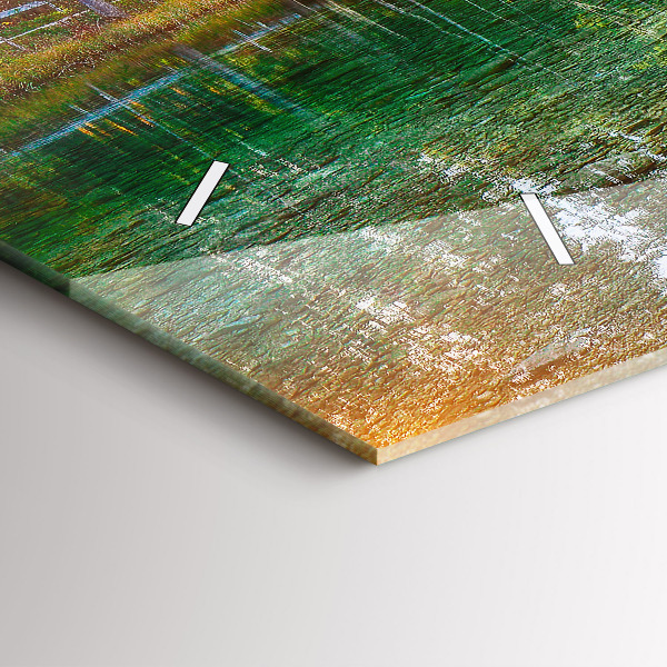 Zegar szklany poziomy Rzeka góry Krajobraz