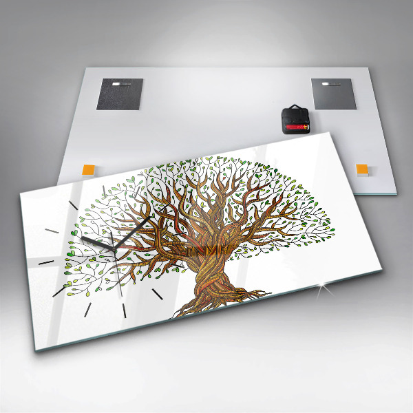 Zegar szklany poziomy Drzewo korzenie