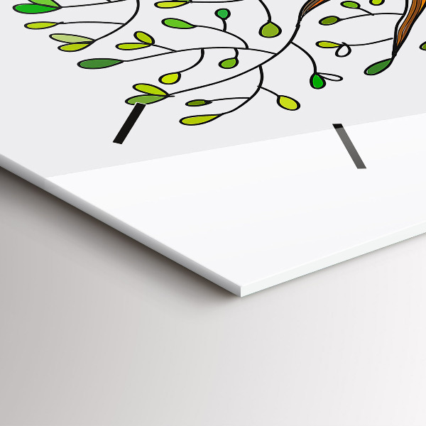 Zegar szklany poziomy Drzewo korzenie