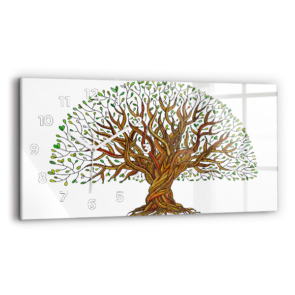 Zegar szklany poziomy Drzewo korzenie
