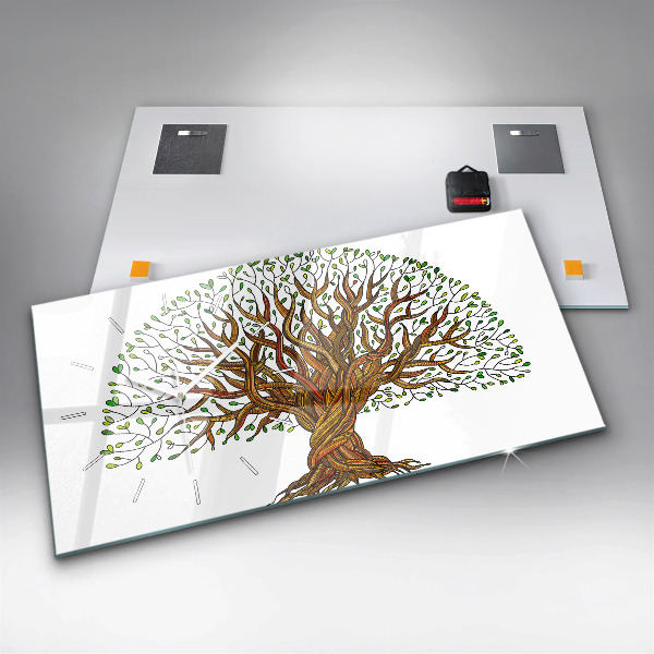 Zegar szklany poziomy Drzewo korzenie