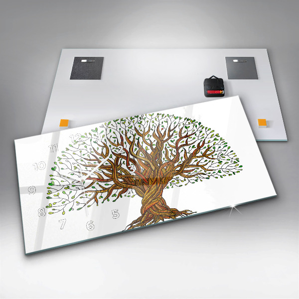 Zegar szklany poziomy Drzewo korzenie