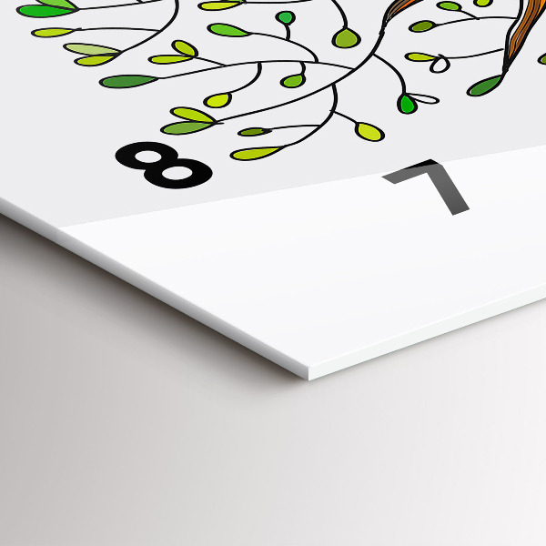 Zegar szklany poziomy Drzewo korzenie