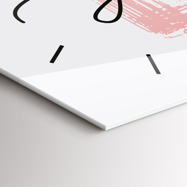 Zegar szklany poziomy Napis kochaj siebie