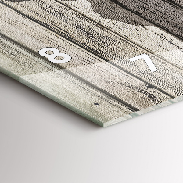 Zegar szklany poziomy Mapa Świata Deski