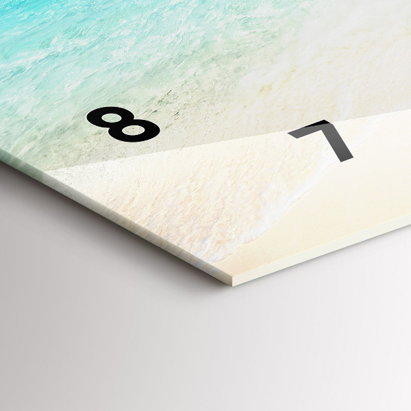 Zegar szklany poziomy Tropikalna wyspa