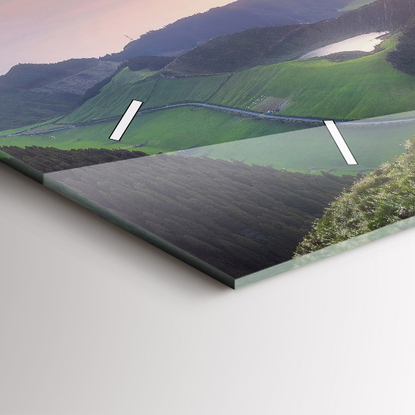 Zegar szklany poziomy Górski Krajobraz