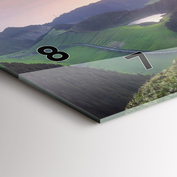 Zegar szklany poziomy Górski Krajobraz