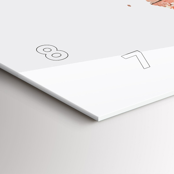 Zegar szklany poziomy Stara mapa z cegły