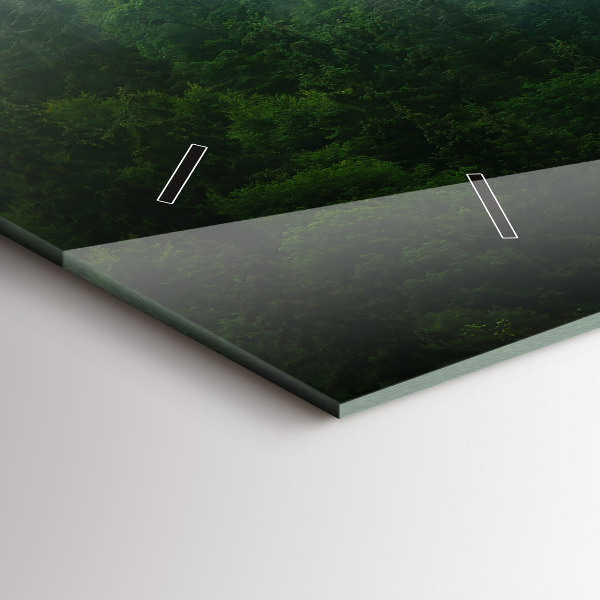 Zegar ścienny poziomy Mglisty las