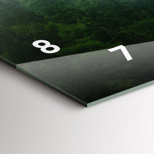 Zegar ścienny poziomy Mglisty las