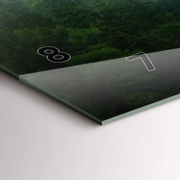 Zegar ścienny poziomy Mglisty las