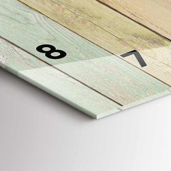 Zegar ścienny poziomy Kolorowe deski