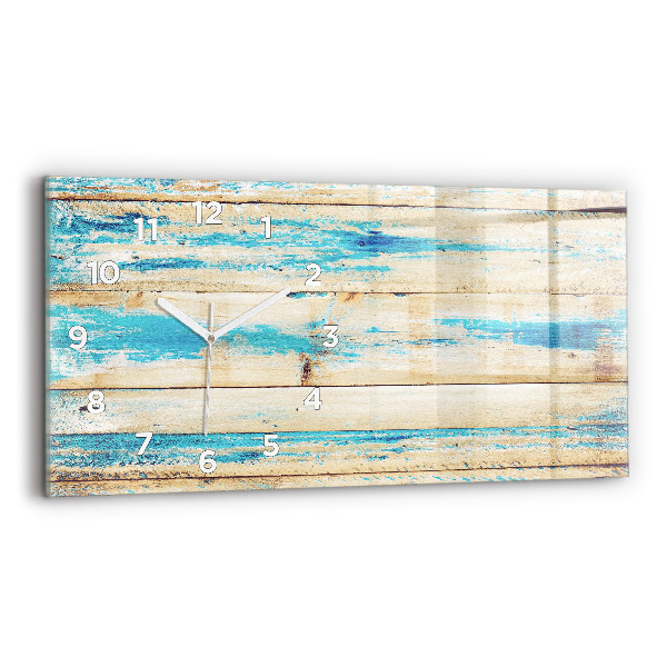 Zegar ścienny poziomy Porysowane drewno