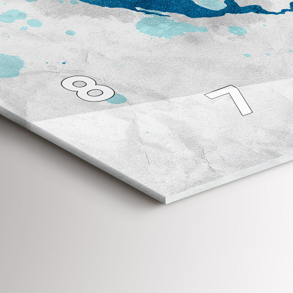 Zegar ścienny poziomy Mapa świata