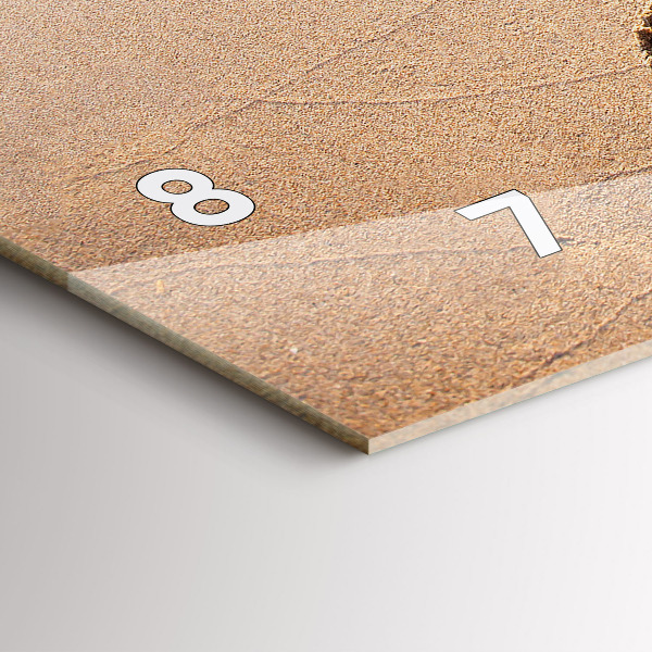 Zegar ścienny poziomy Cytat na plaży