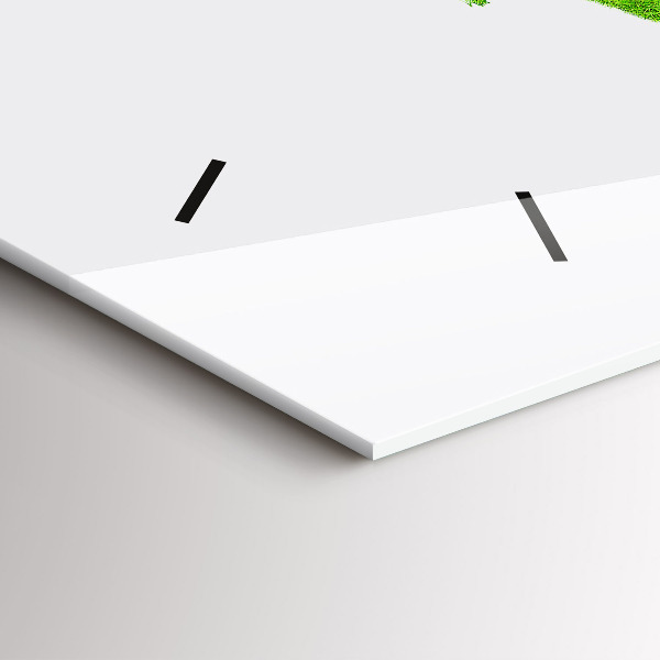 Zegar ścienny poziomy Mapa zielona trawa