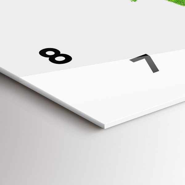 Zegar ścienny poziomy Mapa zielona trawa