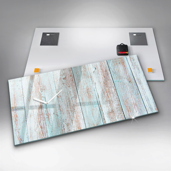 Zegar ścienny poziomy Pastelowe drewno