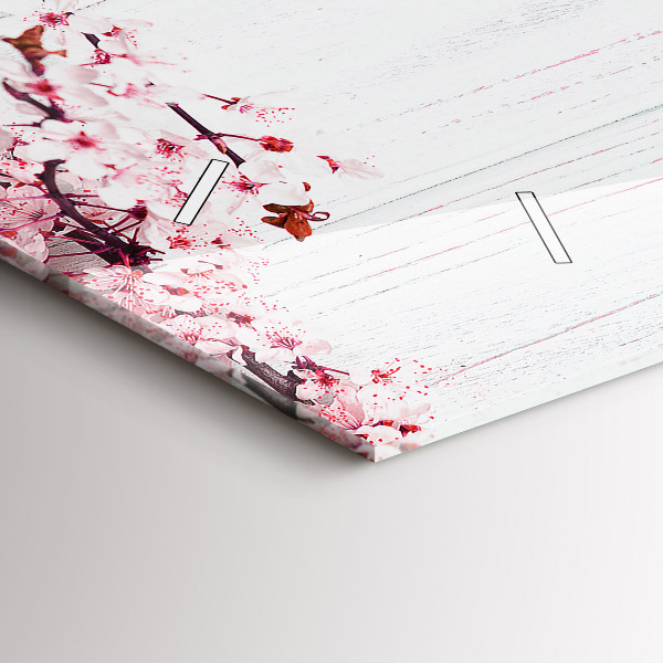 Zegar ścienny poziomy Wiosenne kwiaty