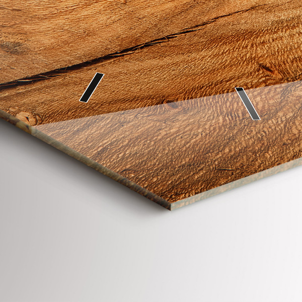 Zegar ścienny poziomy Tekstura drewna