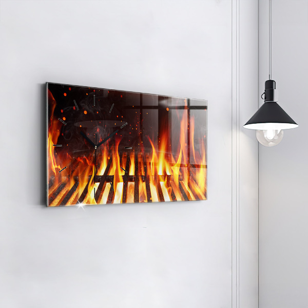 Zegar szklany poziomy Grill
