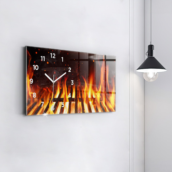 Zegar szklany poziomy Grill