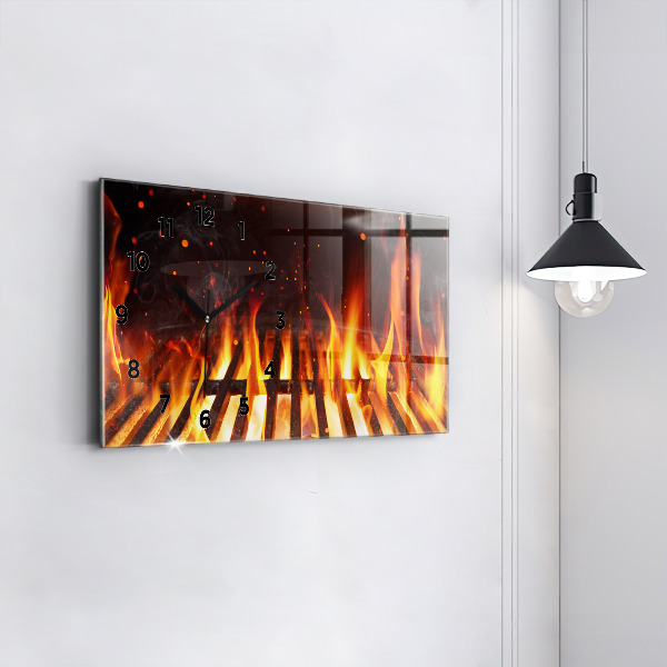 Zegar szklany poziomy Grill