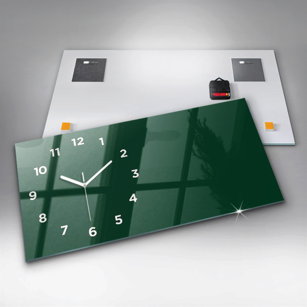 Zegar poziomy Kolor butelkowa zieleń