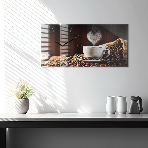 Zegar poziomy Filiżanka kawy