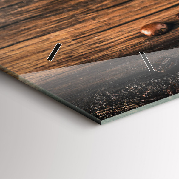 Zegar poziomy Filiżanka i ziarna kawy