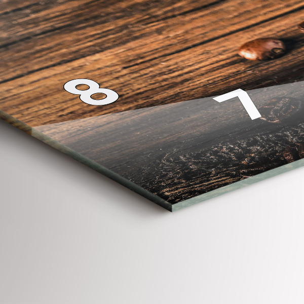 Zegar poziomy Filiżanka i ziarna kawy