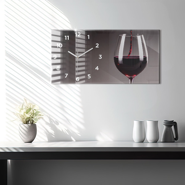 Zegar poziomy Lampka czerwonego wina