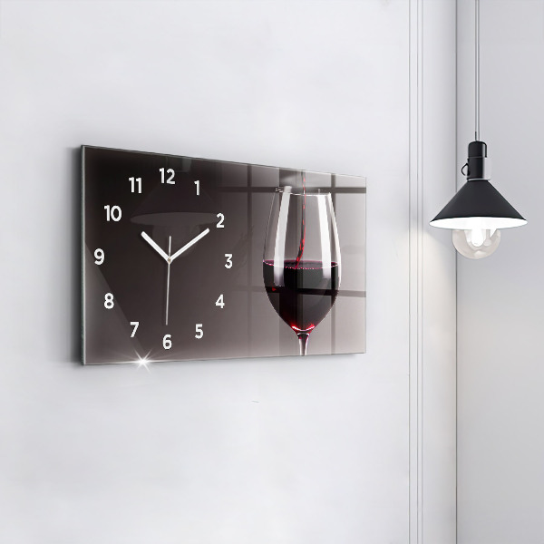 Zegar poziomy Lampka czerwonego wina