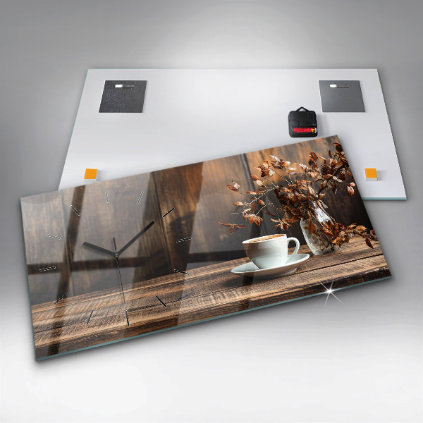 Zegar poziomy Kubek kawy