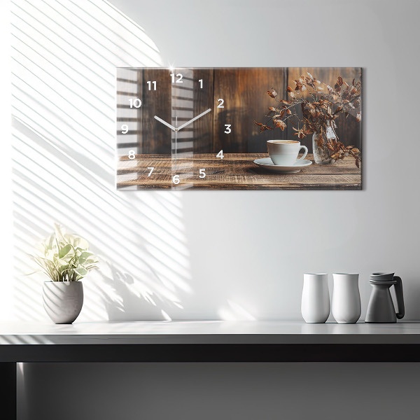 Zegar poziomy Kubek kawy