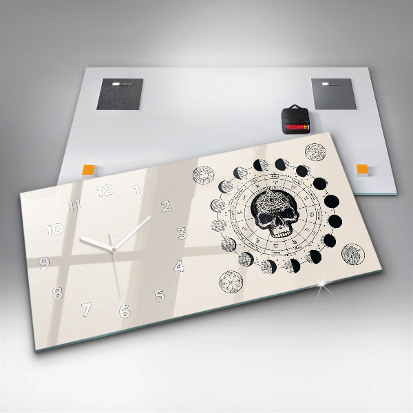 Zegar szklany poziomy Fazy księżyca