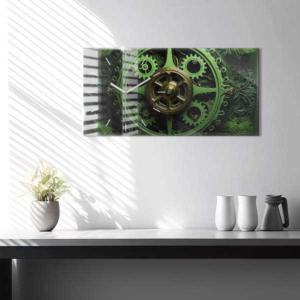 Zegar poziomy Zielony mechanizm