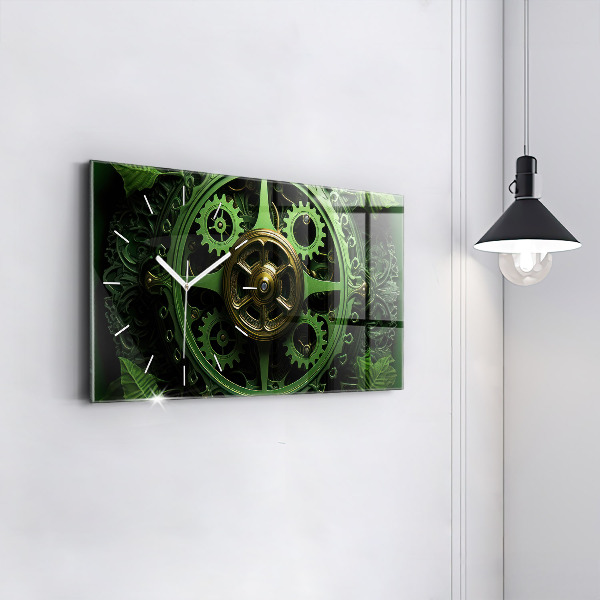 Zegar poziomy Zielony mechanizm