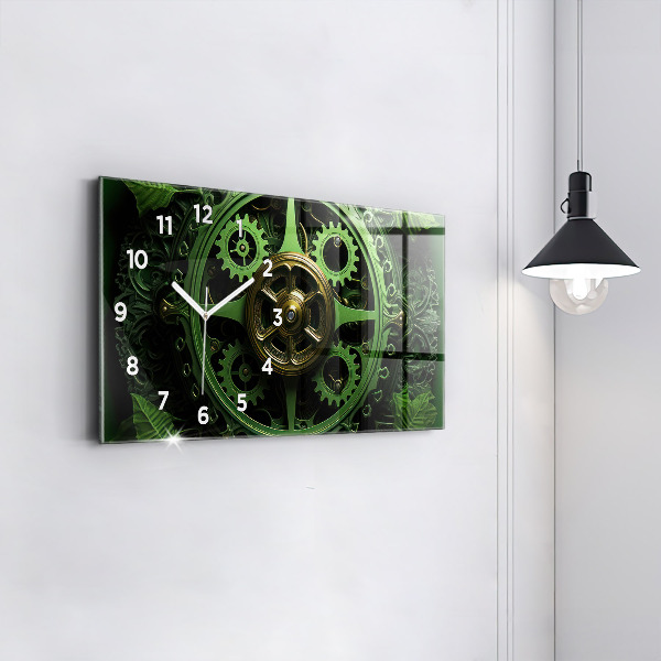 Zegar poziomy Zielony mechanizm