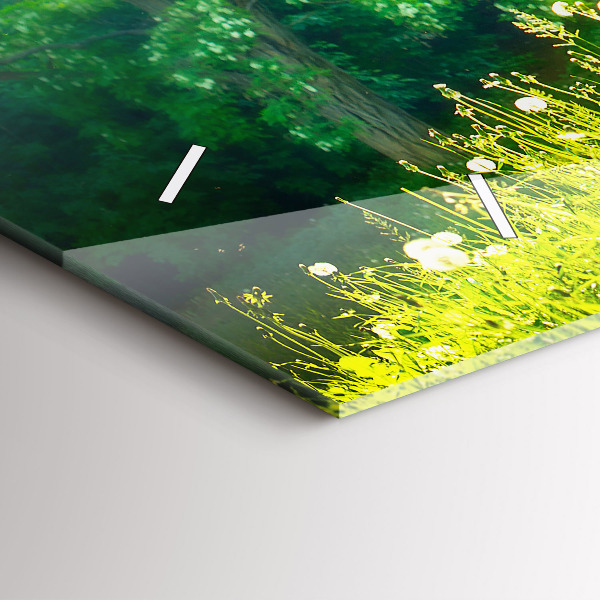 Zegar ścienny poziomy Natura wiosenna