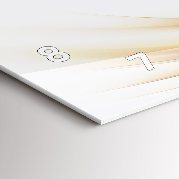 Zegar ścienny poziomy Złota abstrakcja