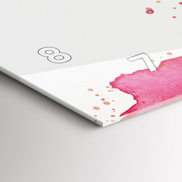 Zegar szklany poziomy Akwarela tło orła