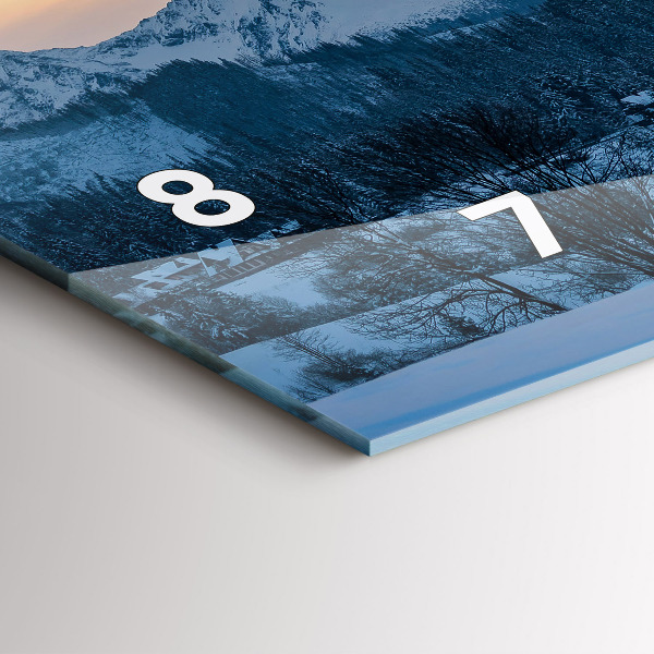 Zegar szklany poziomy Krajobraz górski