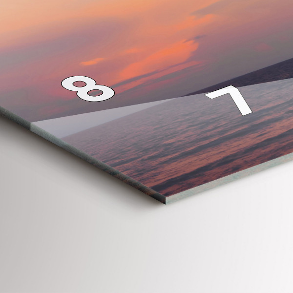 Zegar szklany poziomy Surfing na plaży