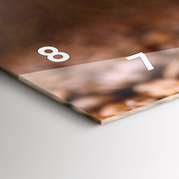 Zegar szklany poziomy Ziarna kawy