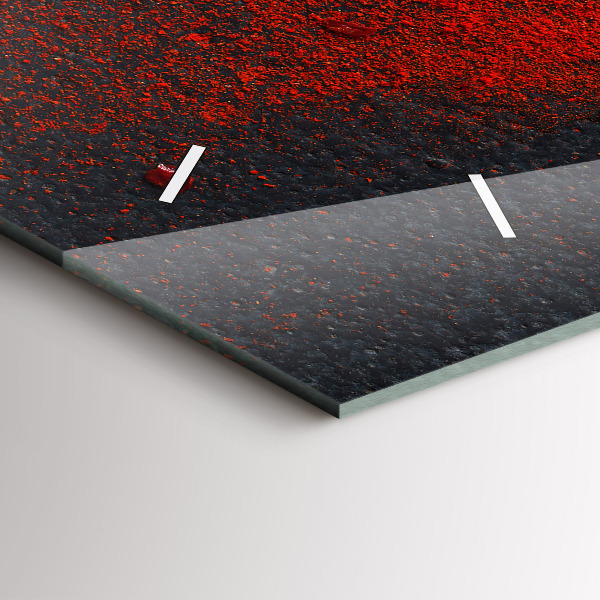 Zegar szklany poziomy Czerwona przyprawa