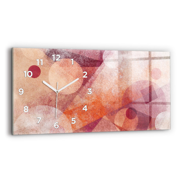 Zegar szklany poziomy Geometryczna Abstrakcja