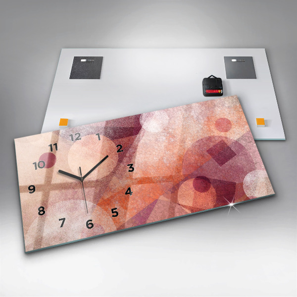 Zegar szklany poziomy Geometryczna Abstrakcja
