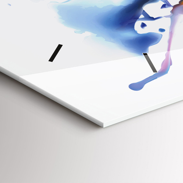 Zegar szklany poziomy Lew – akwarela